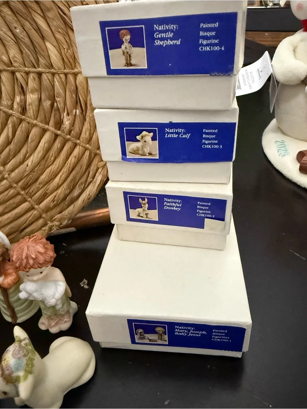 Hallmark Cards 1981 Porcelain Nativity 6 Piece Set